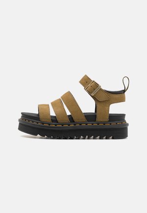 BLAIRE - Platform sandals - muted olive