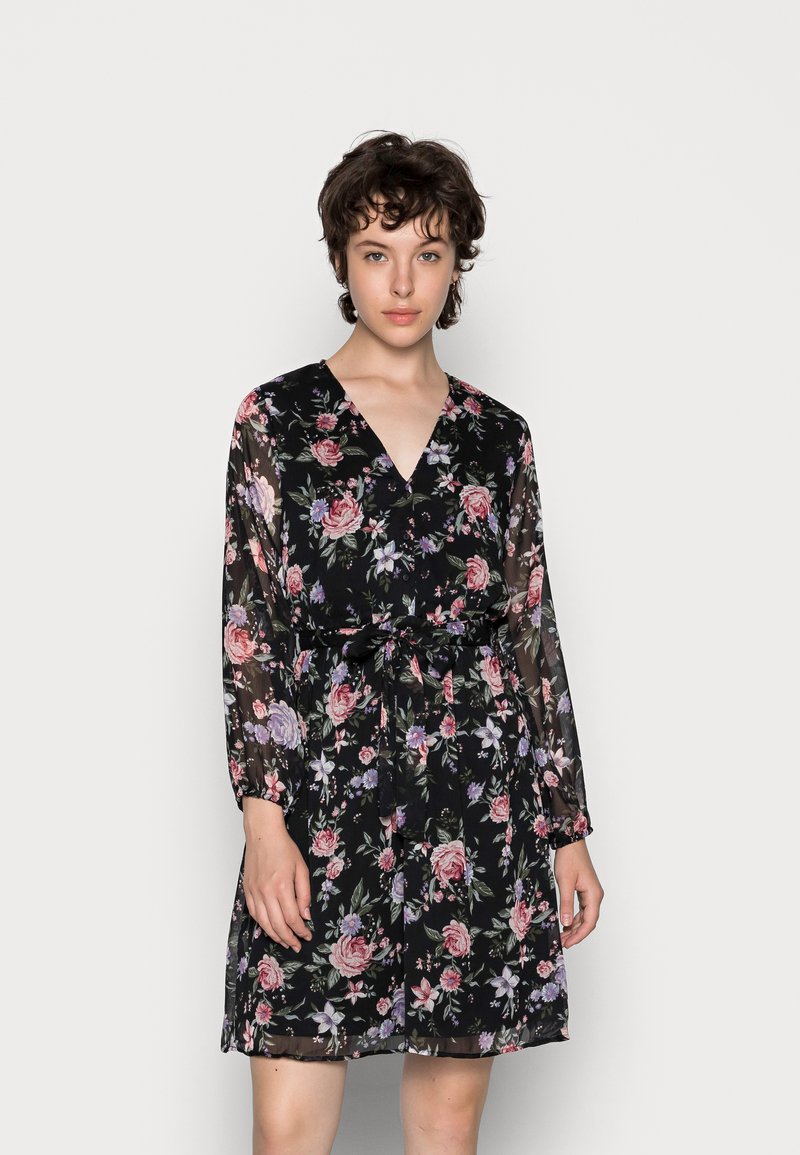 ONLY ONLCERA 3/4 SHORT WVN - Vestido camiseiro - black/selma
