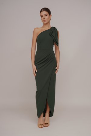 ROBINA BOW ONE SHOULDER MAXI - Robe de soirée - forest green
