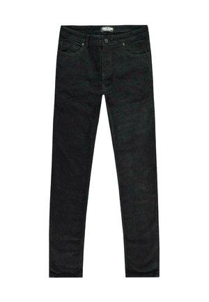Zwarte jeans van katoenmix stof. Beschikken over een skinny fit, vijf zakken, gestikte details en een klassieke knoopsluiting met ritssluiting.