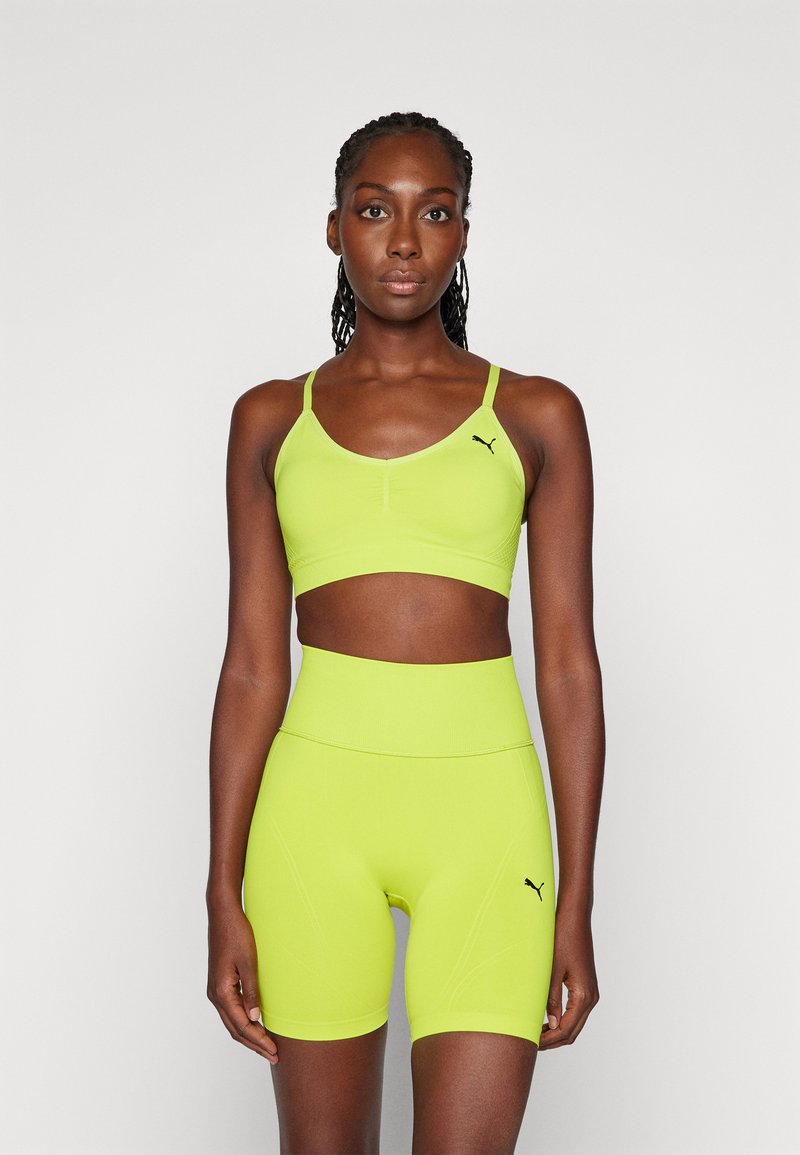 Puma - MOVE SHAPELUXE SEAMLESS BRA - Sport-BH med lätt stöd - lime pow, Förstora