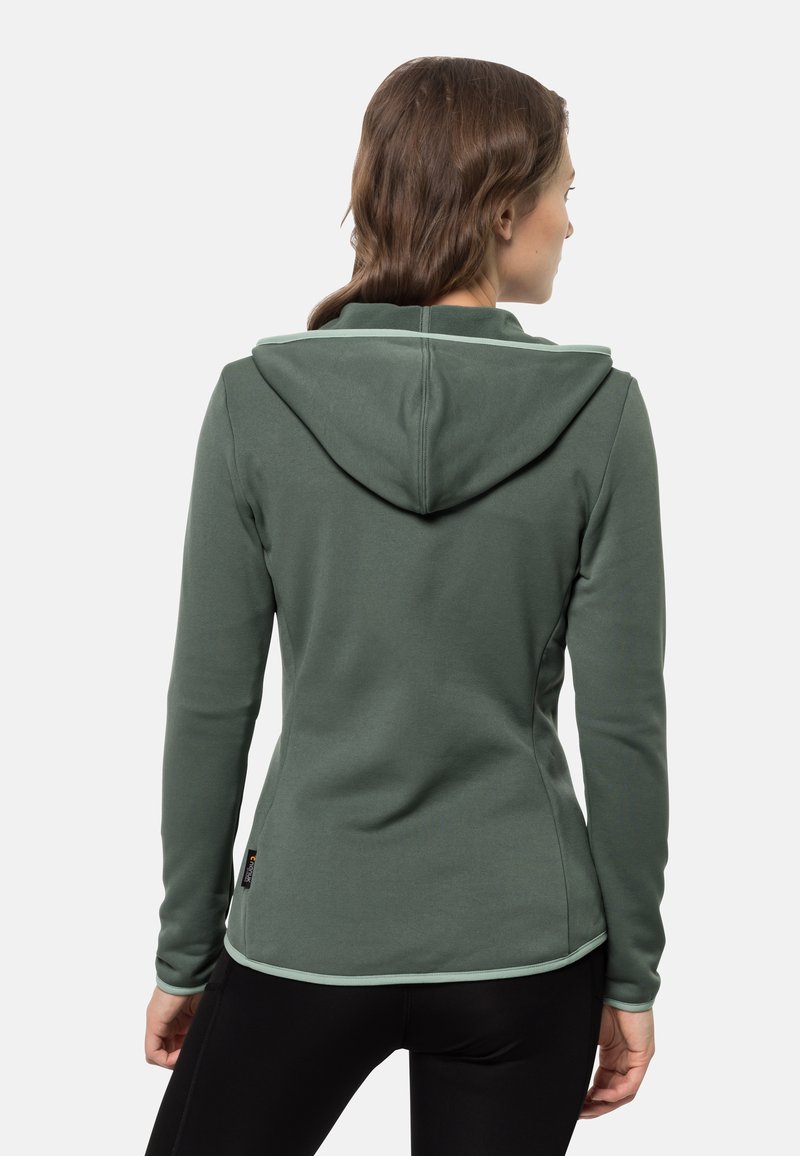 Damen Sportbekleidung | Jack Wolfskin TURBULENCE Fleecejacke hedge green/grau - CU76352 Damen Sportbekleidung | Jack Wolfskin TURBULENCE Fleecejacke hedge green/grau - CU76352