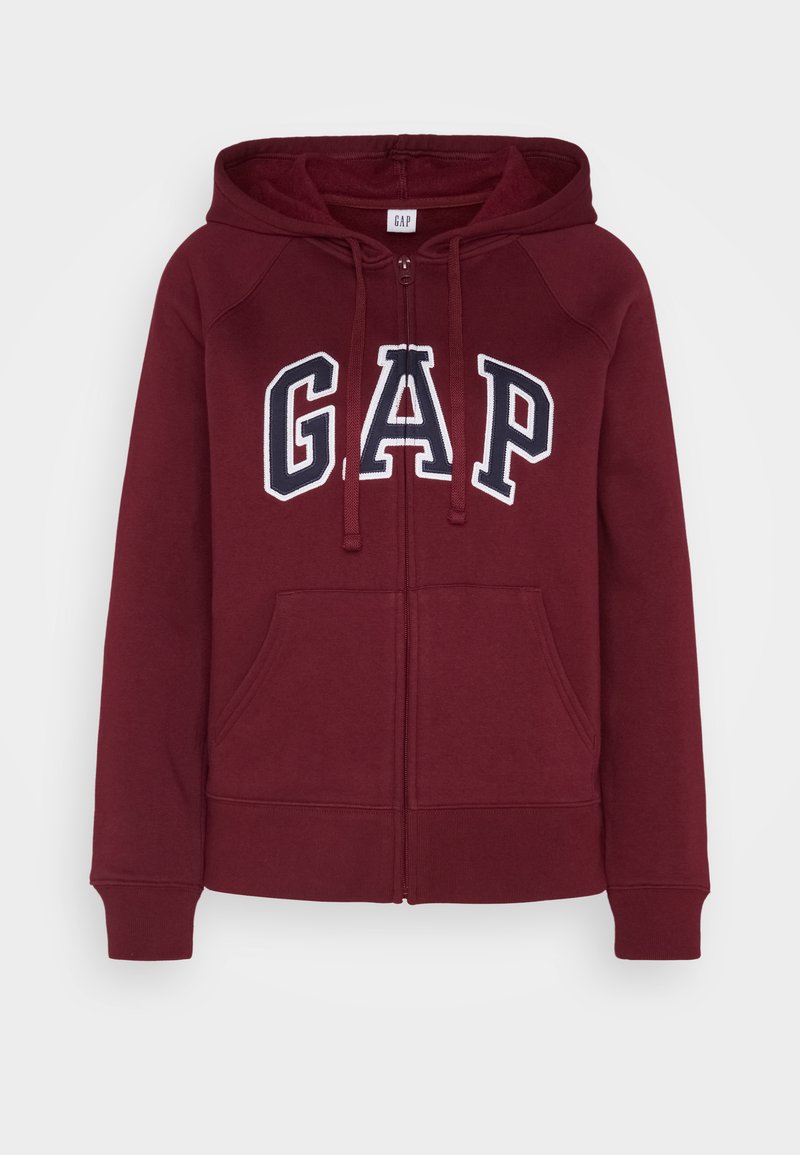 GAP HERITAGE - Zip-up sweatshirt - ruby wine/bordeaux - Zalando.de