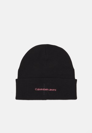 Calvin Klein Jeans MONO LOGO BEANIE - Berretto - black/dusty rose