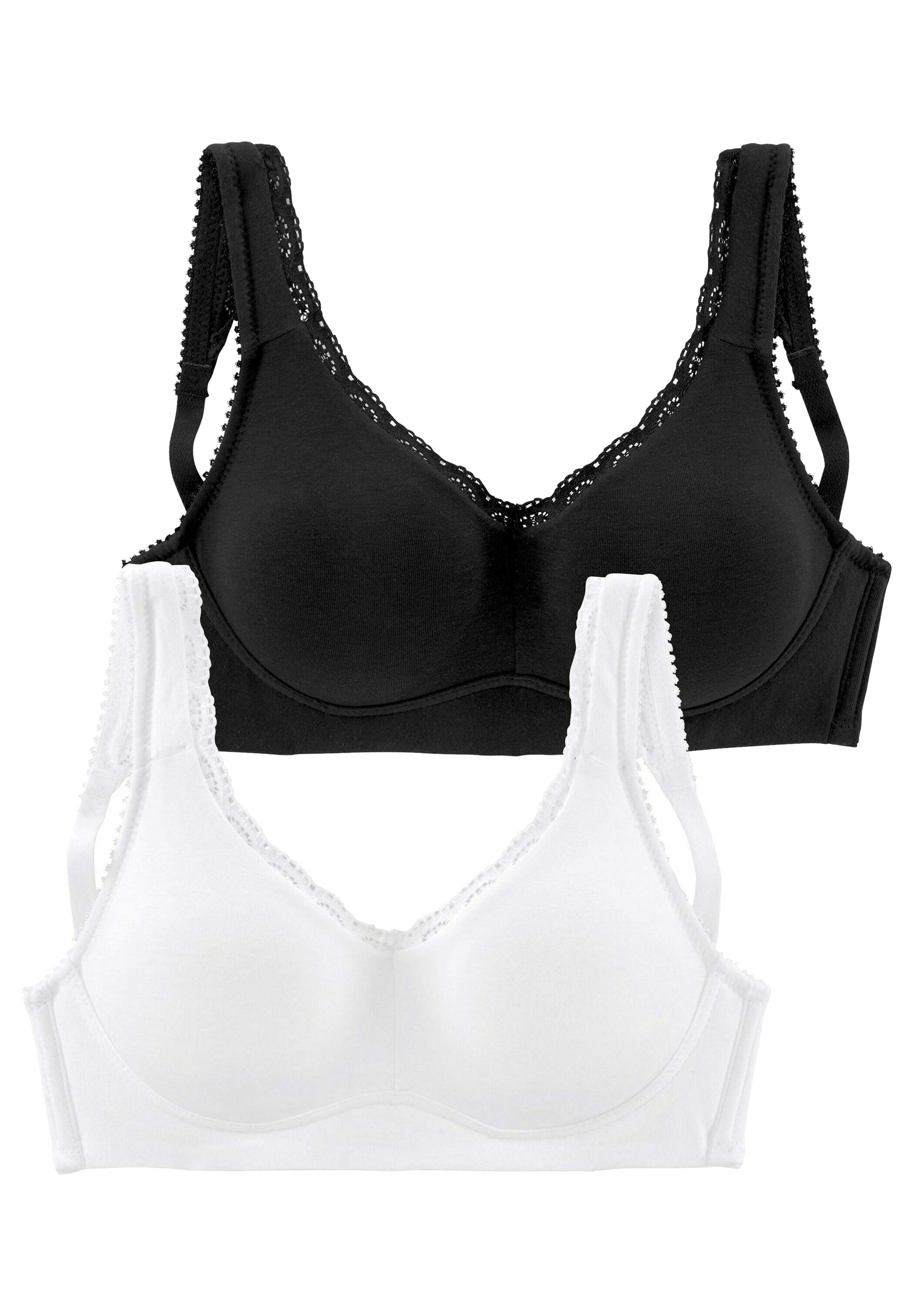 LASCANA 2 PACK - Bustier - schwarz weiß 