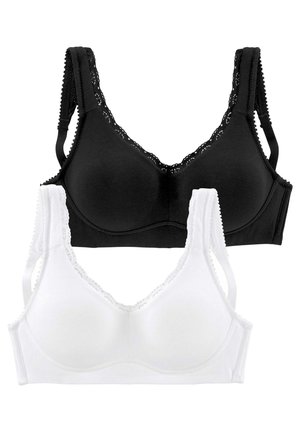 LASCANA 2 PACK - Bustier - schwarz weiß