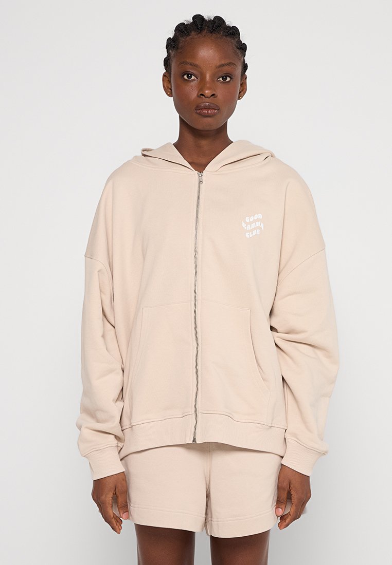 OH APRIL Sweater met rits beige