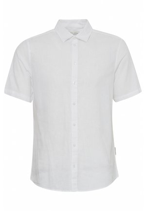 Valge lühikeste varrukatega linnast särg, mis on valmistatud linast. Omab nööbiga eesmist avamist, teravat kraed ja väikest logo detaili helmel. Sile tekstuur.