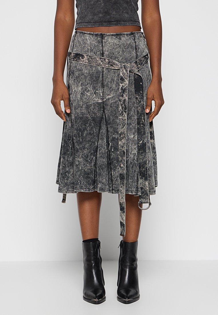 Diesel A-lijn rok donkergrijs Diesel A-lijn rok donkergrijs