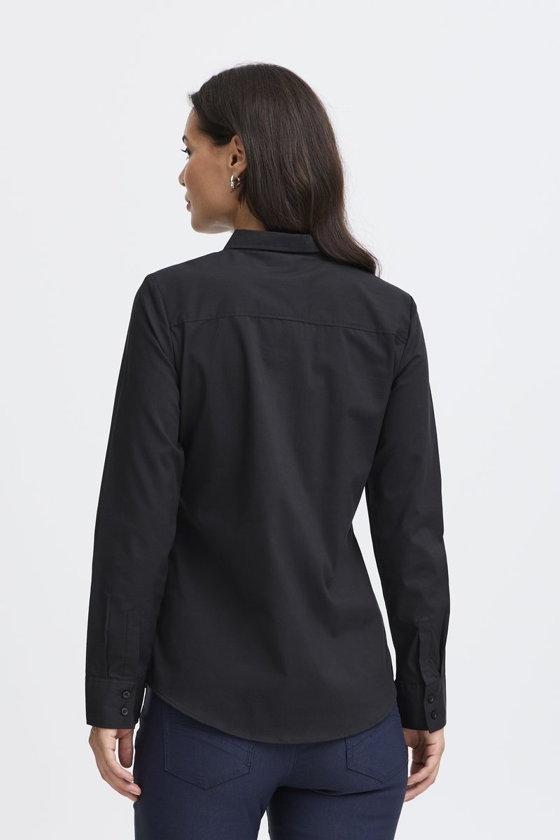 Kaffe KAENYA - Overhemdblouse - black deep/gemêleerd zwart