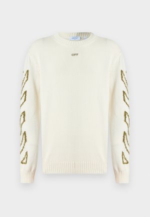 DIAG OUTLINE CREW NECK - Pullover - cream