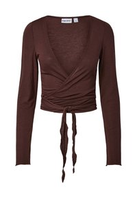 WICKELOBERTEIL PCROYA - Top s dlouhým rukávem - chicory coffee