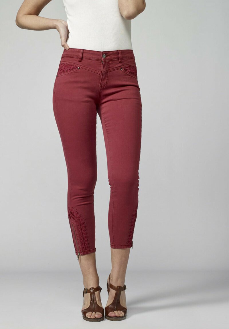 Koroshi Vaqueros slim fit - granate/rojo oscuro - Zalando.es