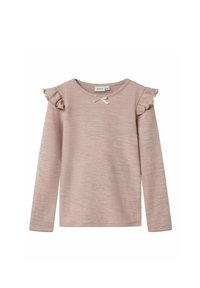 Name it MIT LANGEN ÄRMELN SLIM FIT - Stickad tröja - shadow gray