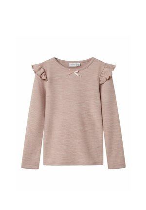 Name it MIT LANGEN ÄRMELN SLIM FIT - Neule - shadow gray