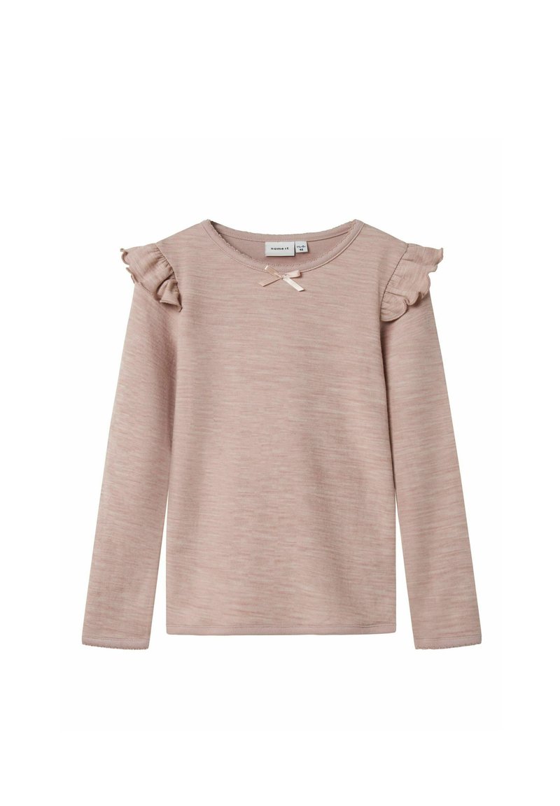 Name it MIT LANGEN ÄRMELN SLIM FIT - Stickad tröja - shadow gray