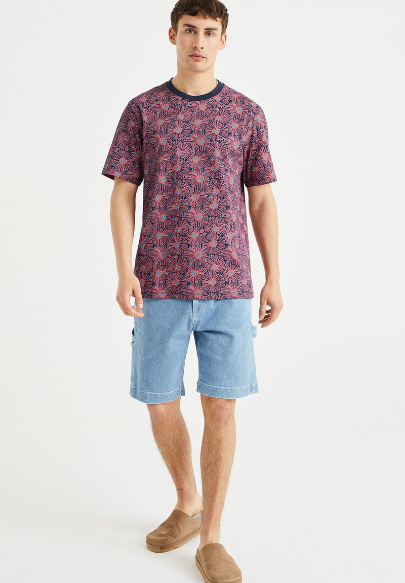 WE Fashion T-shirt print donkerblauw WE Fashion T-shirt print donkerblauw