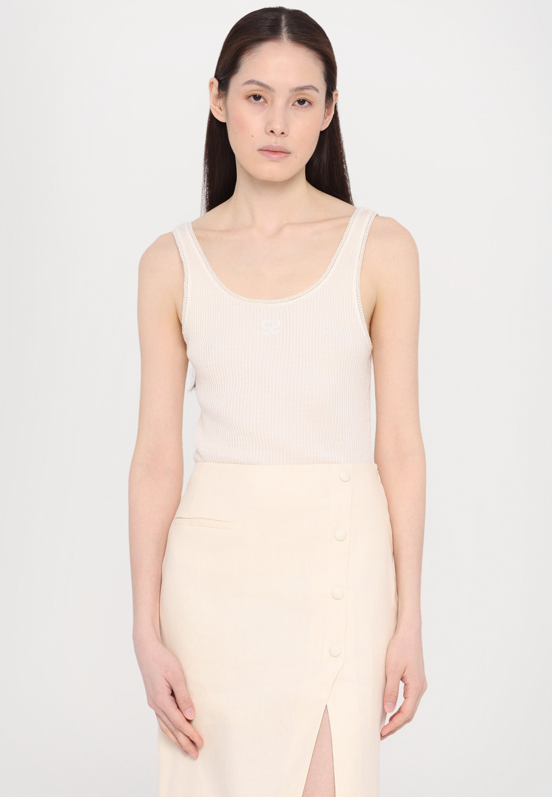 sandro JUPE - Pencil skirt - ecru/off-white - Zalando