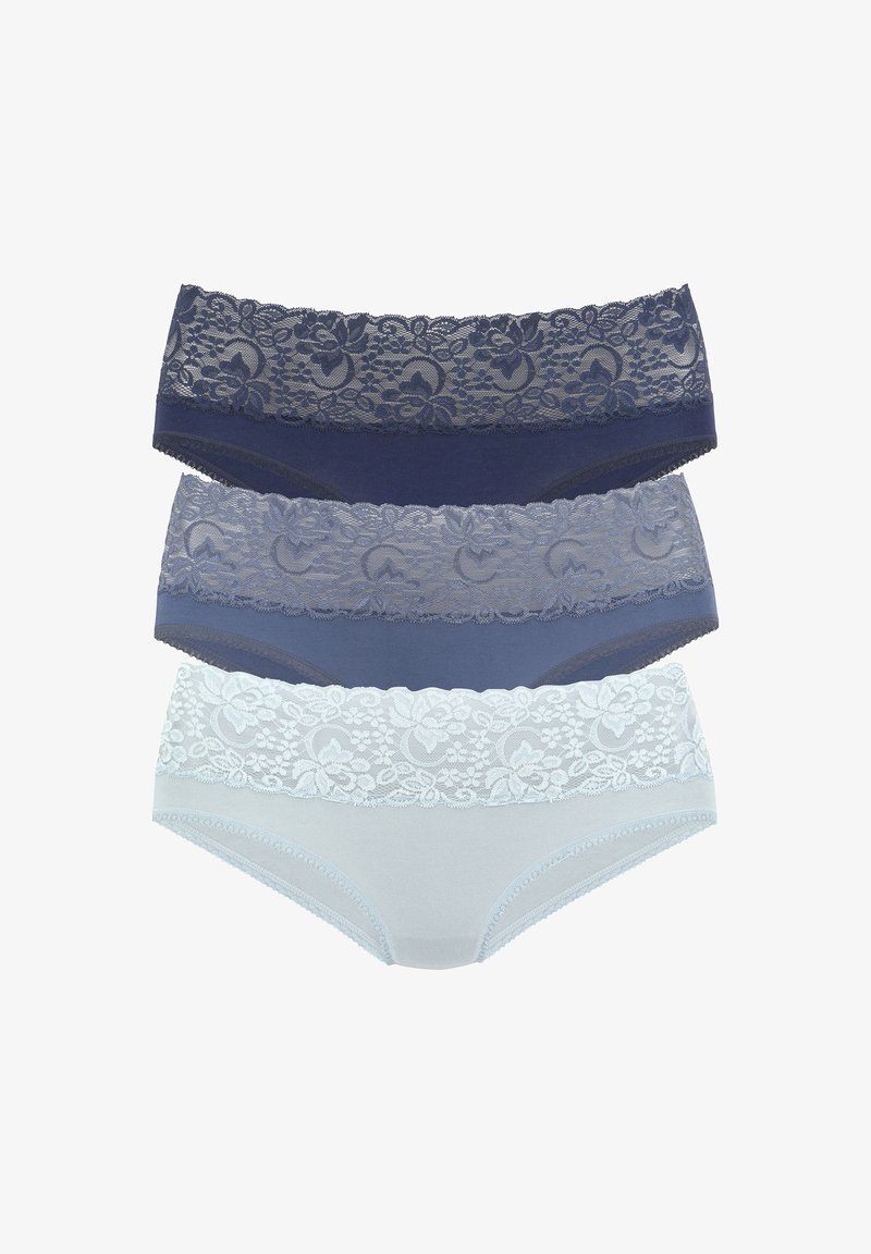 LASCANA 3 PACK - Briefs - eisblau rauchblau navy