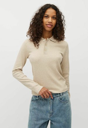 mbyM POLARANI LS - Poloshirt - earth melange