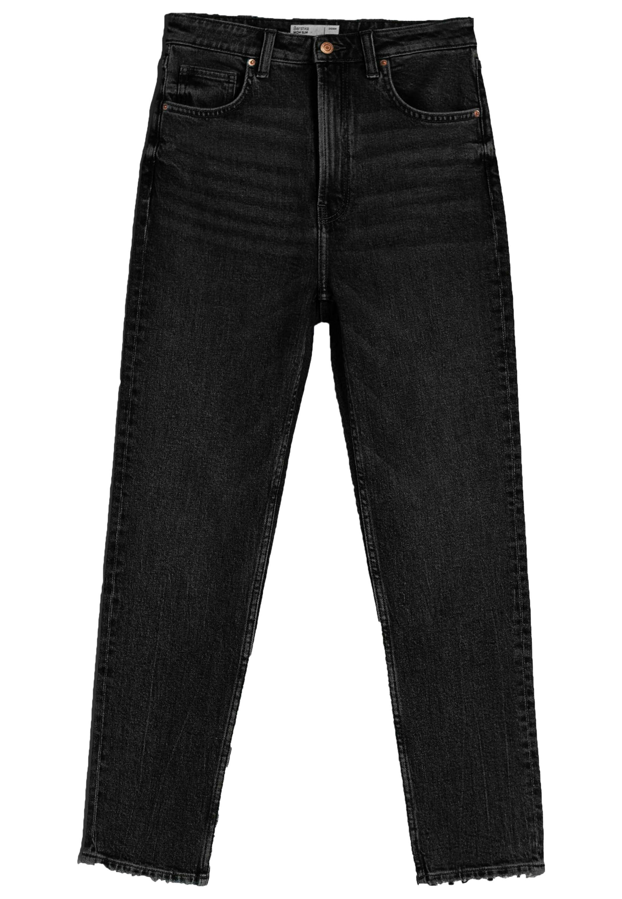 Bershka MOM - Jeans slim fit - black/nero - Zalando.it