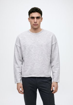 Weekday, BOXY SWEATER - Stickad tröja - light grey