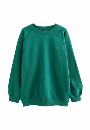 RELAXED FIT HEAVYWEIGHT LONGLINE CREW NECK WITH SEAM DETAILING - Melegítőfelső - teal blue