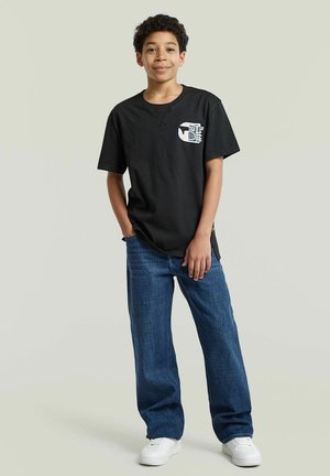G-STAR, BOYS NIFOUS T-SHIRT - T-Shirt print - dk black
