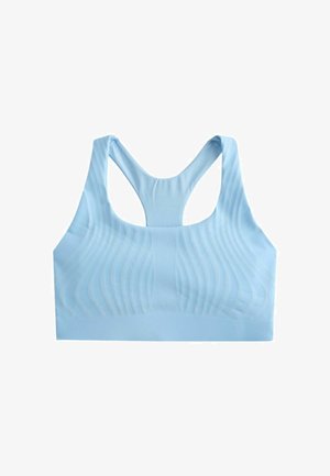 Next, REGULAR FIT - PRINTED COMPRESSION CROP HIGH IMPACT SPORTS BRA - Medium support sports bra - blue