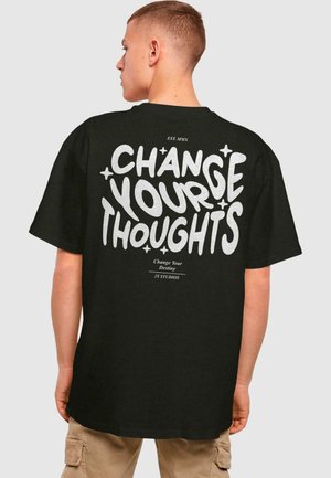 THOUGHTS - Print T-shirt - black