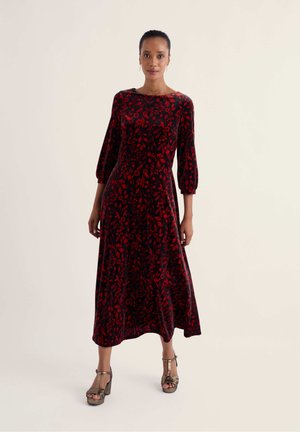 Seasalt Cornwall, SEASALT CORNWALL OAK COTTAGE DRESS - Robe de jour - red  winter botanical inkwell