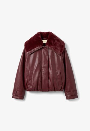 Calvin Klein Jeans, SHORT FILLED BOMBER - Μπουφάν από συνθετικό δέρμα - deep rouge