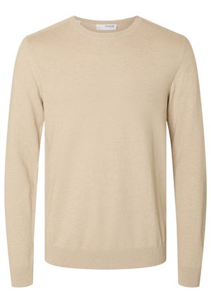 Selected, SLHBERG CREW NECK - Jersey de punto - oatmeal