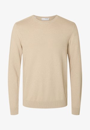 Selected, SLHBERG CREW NECK - Jersey de punto - oatmeal