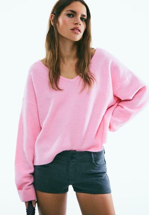 SOFT TOUCH V-NECK - Strickpullover - light pink