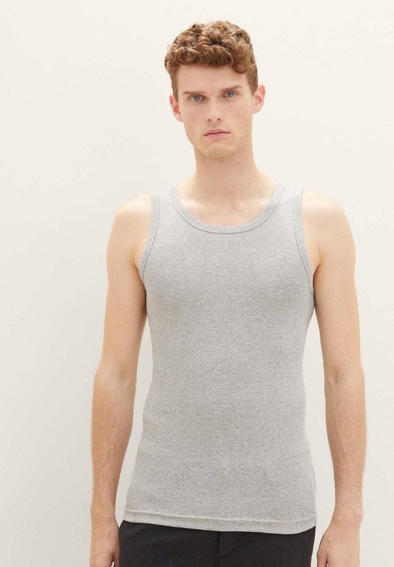 TOM TAILOR DOUBLE PACK - Unterhemd/-shirt - grey/medium/melange
