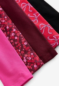Next 5 PACK - Legíny – nohavice - red bow pink black floral