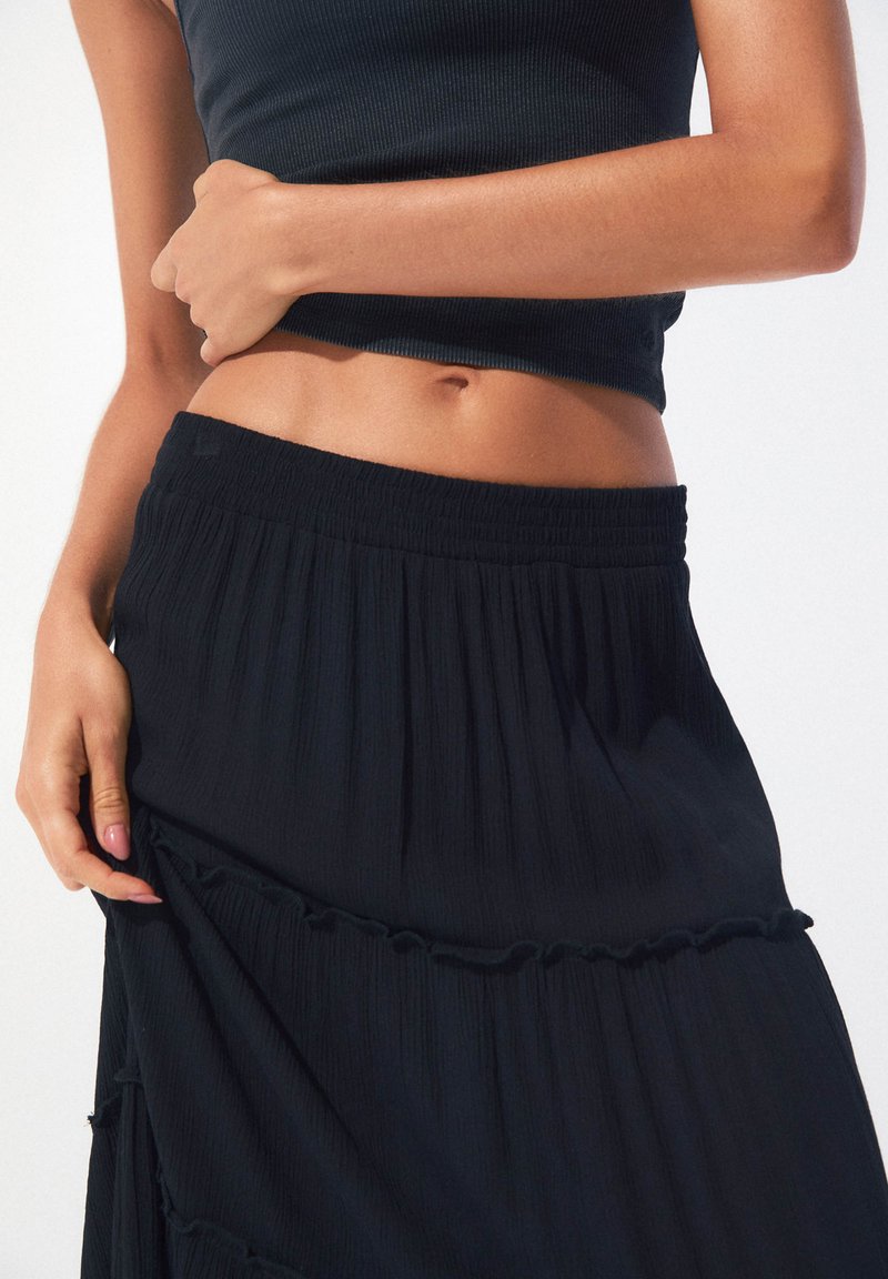Jupe Midi EAST Femme - Noire - Laine 100% Mérinos - Taille 10 - Coupe A