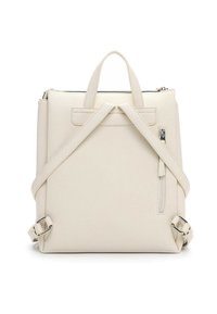 Seljakkott reljeefse koorevärvilise nahaga, millel on kaks ülemist käepidet ja reguleeritavad rihmad. Omab tõmblukuga sulgemist ja küljetaskut lukuga.