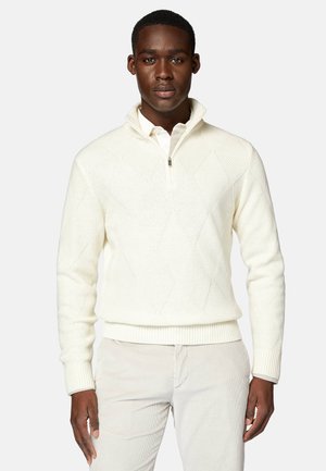 HALF-ZIP  - Strickpullover - white