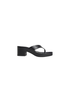 MILANA - HEELED - Sandalias de dedo - triple black