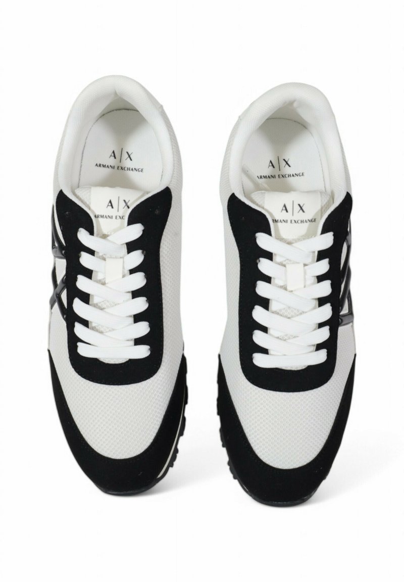 Armani Exchange White and Black Low-Top Athletic Sneakers Amazon.com | Armani Exchange Men main image 2