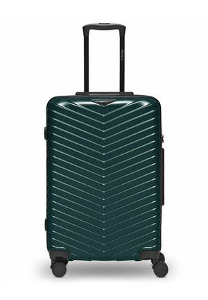 Wheeled suitcase - metallic-green shiny