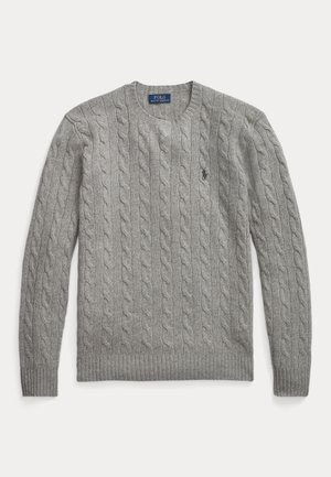 Polo Ralph Lauren, CABLE-KNIT WOOL-CASHMERE SWEATER - Striktrøje - fawn grey heather