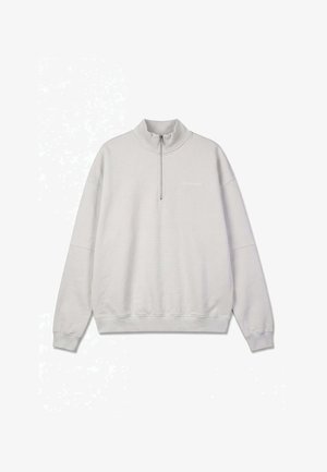 Pegador, LOGO OVERSIZED HALF ZIP SWEATER - Felpa - grau