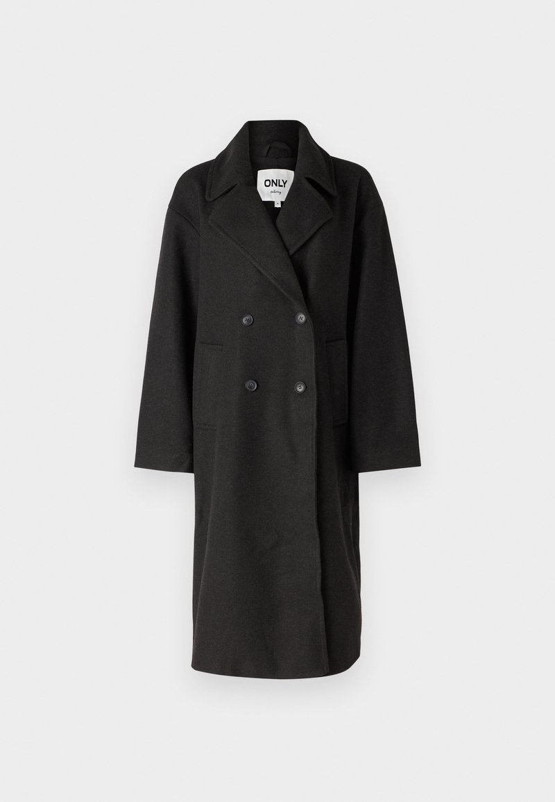 Only Mantel donkergrijs gemêleerd Only Mantel donkergrijs gemêleerd