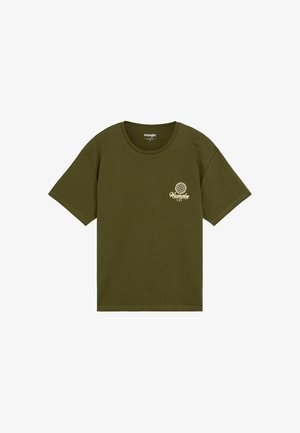 Wrangler, VINTAGE TEE - T-shirt print - olive night