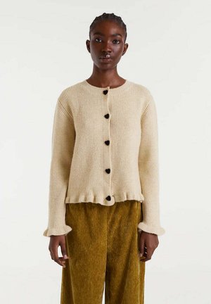 COMPAÑIA FANTASTICA  - Chaqueta de punto - beige corazones