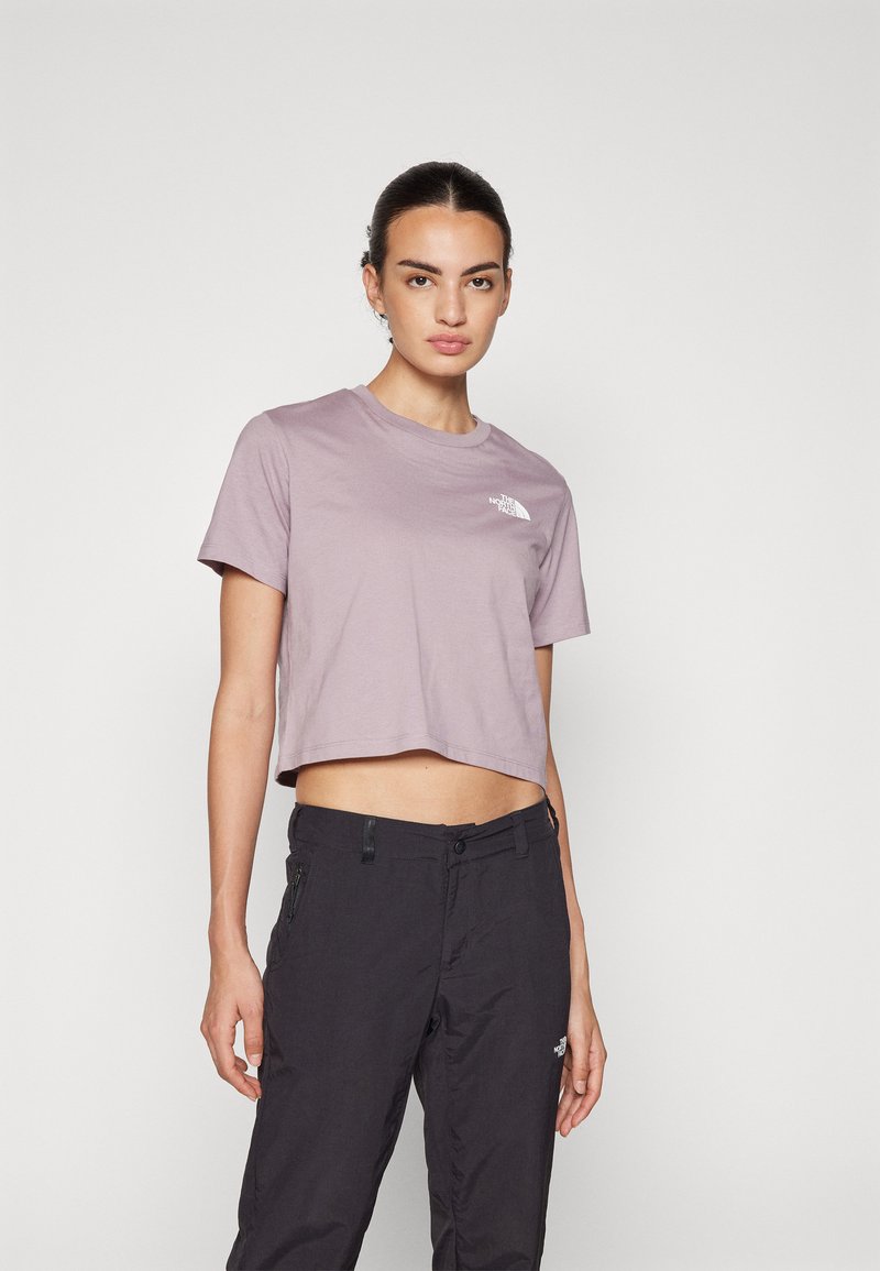 The North Face SIMPLE DOME CROPPED SLIM TEE - T-shirts med print - purple chalk