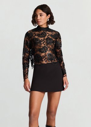 Calliope FIORI - Camicetta - ultrablack